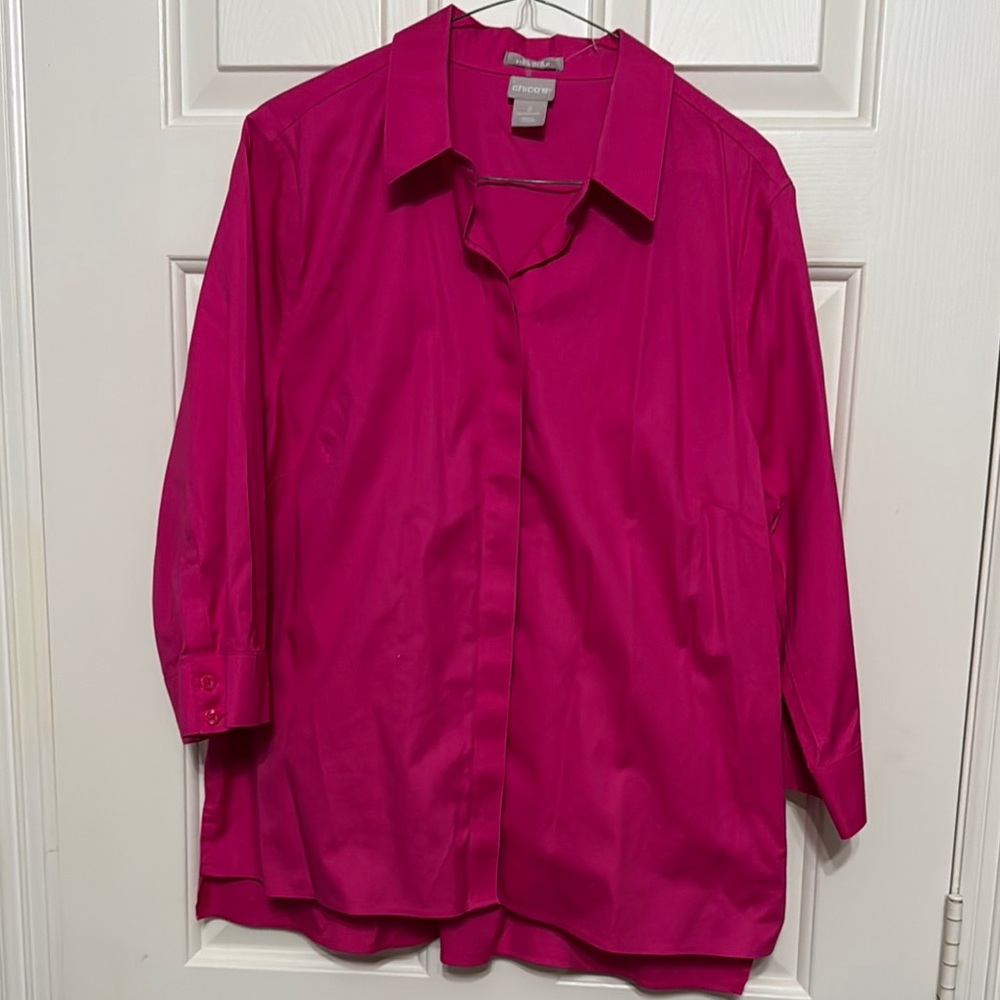 Chico's Fuchsia Button Down Shirt